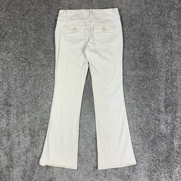 Bebop Cream/Tan Flare Pants Sz 7 Y2K 2000s - Picture 3 of 8